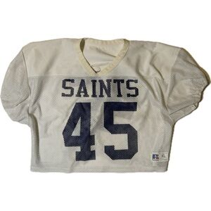 Russell Athletic White Mesh Saints Jersey Youth XL Women’s small